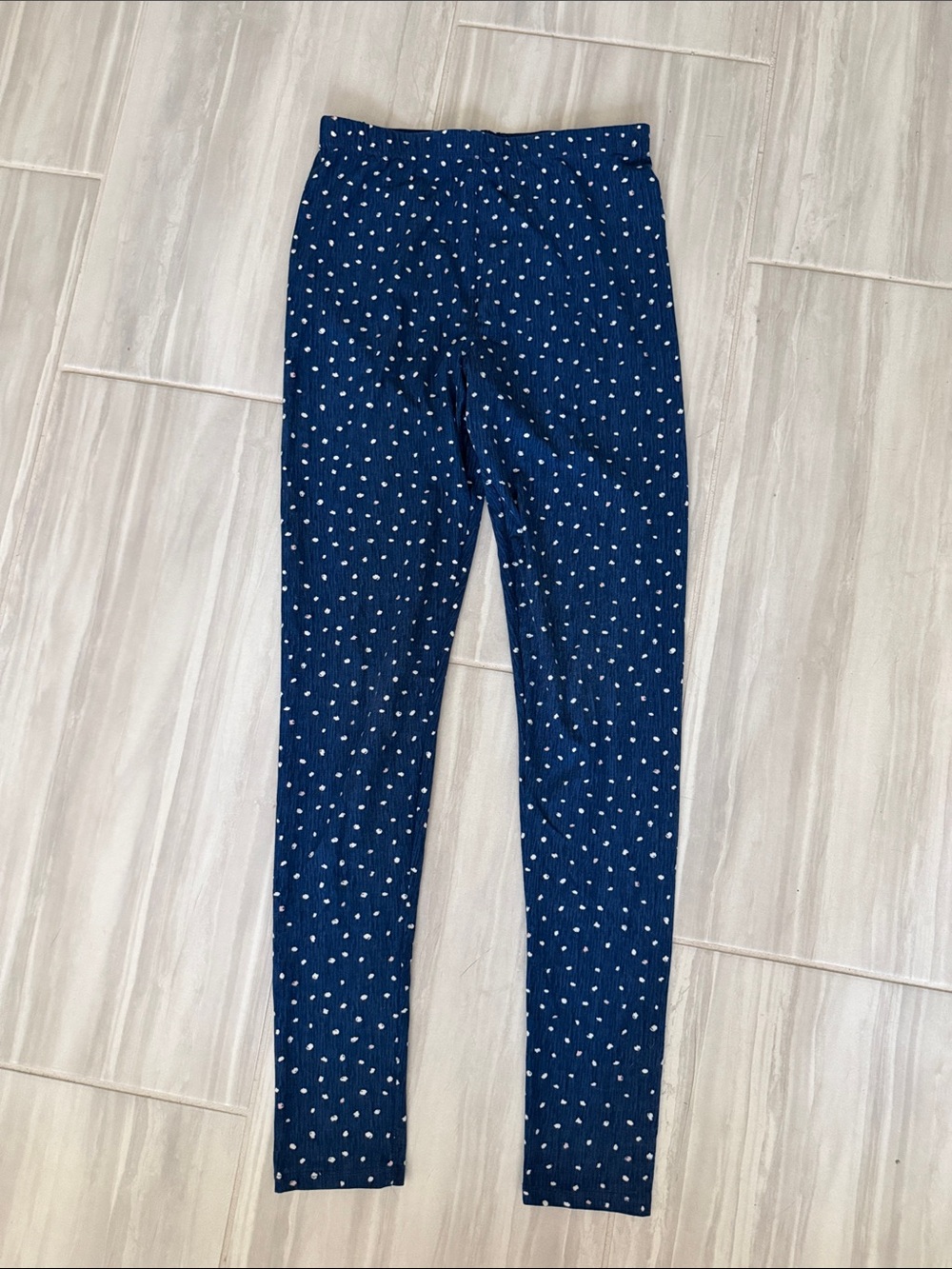 Women's Navy Blue Polka Dot Leggings
